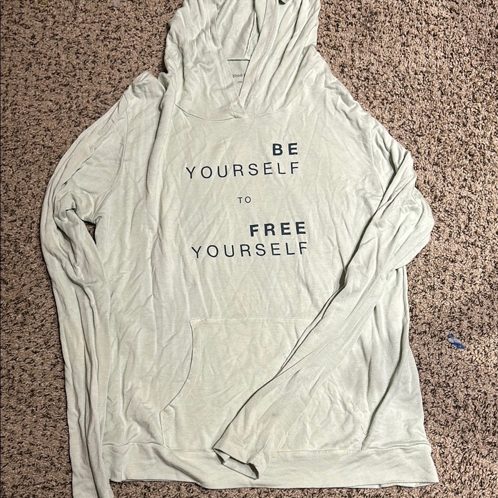 Graphic Hoodie - Light Green. good hYOUman.